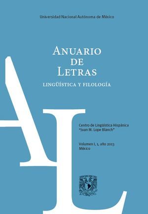 Anuario de Letras. Lingüística y Filología